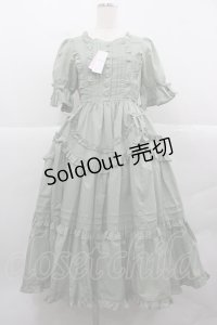 Chalmiere / フリルロングワンピース M グリーン I-25-12-13-079-LO-OP-SA-ZI