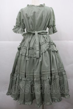 画像2: Chalmiere / フリルロングワンピース M グリーン I-25-12-13-079-LO-OP-SA-ZI