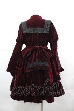 画像2: axes femme kawaii / ベルベットドールワンピース  ボルドー I-25-12-13-081-AX-OP-SA-ZI
