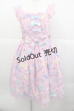 画像1: Angelic Pretty / Jelly Candy Toysハートジャンパースカート  ピンク I-25-12-13-084-AP-OP-SA-ZI