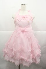 Angelic Pretty / スノークリスタルジャンパースカート  ピンク I-25-12-13-086-AP-OP-SA-ZI