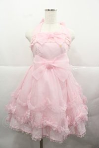 Angelic Pretty / スノークリスタルジャンパースカート  ピンク I-25-12-13-086-AP-OP-SA-ZI