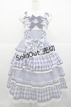 画像1: BABY,THE STARS SHINE BRIGHT / Milky Gingham Dollジャンパースカート  青チェック I-25-12-13-089-BA-OP-SA-ZI