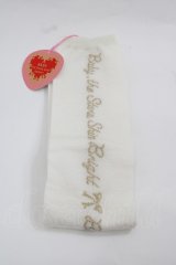 BABY,THE STARS SHINE BRIGHT / キラキラBABYロゴオーバーニーソックス  生成り I-25-12-13-009-BA-ZA-SA-ZI