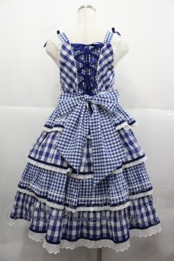 画像2: BABY,THE STARS SHINE BRIGHT / Milky Gingham Dollジャンパースカート  青チェック I-25-12-13-089-BA-OP-SA-ZI