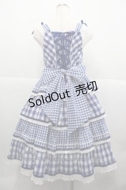 画像2: BABY,THE STARS SHINE BRIGHT / Milky Gingham Dollジャンパースカート  青チェック I-25-12-13-089-BA-OP-SA-ZI
