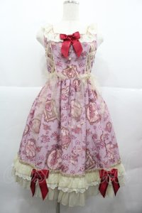 BABY,THE STARS SHINE BRIGHT / Esprit de la Belle Epoque a Paris柄Manonジャンパースカート  ピンク I-25-12-13-090-BA-OP-SA-ZI