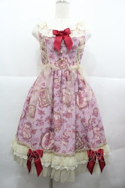 画像1: BABY,THE STARS SHINE BRIGHT / Esprit de la Belle Epoque a Paris柄Manonジャンパースカート  ピンク I-25-12-13-090-BA-OP-SA-ZI