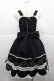 画像2: BABY,THE STARS SHINE BRIGHT / リボンスカラップジャンパースカート  黒Ｘ白 I-25-12-13-091-BA-OP-SA-ZI (2)