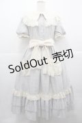 Hoshibako Works / カントリーラビットワンピース  サックスＸ白 I-25-12-13-093-LO-OP-SA-ZI