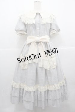 画像1: Hoshibako Works / カントリーラビットワンピース  サックスＸ白 I-25-12-13-093-LO-OP-SA-ZI