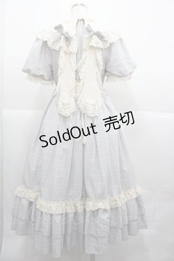 画像2: Hoshibako Works / カントリーラビットワンピース  サックスＸ白 I-25-12-13-093-LO-OP-SA-ZI