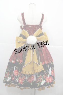 画像2: metamorphose / 風花のゆきうさぎプリーツジャンパースカート 1 赤 I-25-12-13-094-ME-OP-SA-ZI