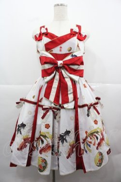 画像1: metamorphose / 乙女の白昼夢タックジャンパースカート  白 I-25-12-13-096-ME-OP-SA-ZI