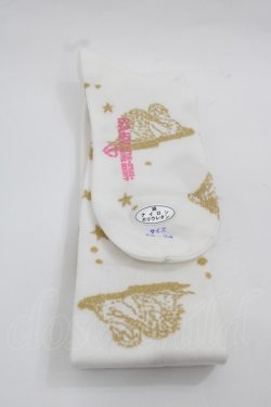 画像2: BABY,THE STARS SHINE BRIGHT / 天体のHarmonia 天使の如く歌う星界の旋律 柄オーバーニーソックス  白Ｘゴールド I-25-12-13-010-BA-ZA-SA-ZI