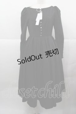 画像1: CATCOCOON(海外ロリータブランド) / フロントボタン長袖ワンピース S 黒 I-25-12-13-101-LO-OP-SA-ZI