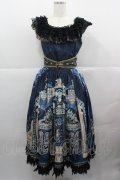 MISS POINT（海外ロリータブランド） / Twilight エジプト風プリントジャンパースカートセット  ネイビーＸ黒 I-25-12-13-103-LO-OP-SA-ZI