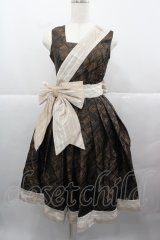 PINK -UP LOLITA(海外ロリータブランド) / チョコレート柄ジャンパースカート  ブラウン I-25-12-13-104-LO-OP-SA-ZI