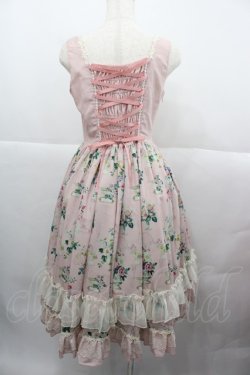 画像2: MISS POINT（海外ロリータブランド） / フラワー花瓶柄ジャンパースカート S ピンク I-25-12-13-106-LO-OP-SA-ZI