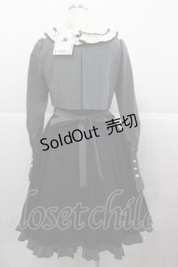 画像2: 仲夏物語 / ストライプボレロ重ね風ワンピース M 黒Ｘグレー I-25-12-13-107-EL-OP-SA-ZI