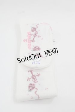 画像2: BABY,THE STARS SHINE BRIGHT / Juno’s Bouquet 乙女の誓い 柄オーバーニーソックス  白 I-25-12-13-011-BA-ZA-SA-ZI
