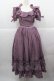 画像1: BITTERSWEET(海外ロリータブランド) / ウエストパール半袖ワンピース S パープルＸ白 I-25-12-13-109-LO-OP-SA-ZI (1)