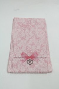 BABY,THE STARS SHINE BRIGHT / Papillonnage en eclatsプリントオーバーニーソックス  ピンク I-25-12-13-012-BA-ZA-SA-ZI