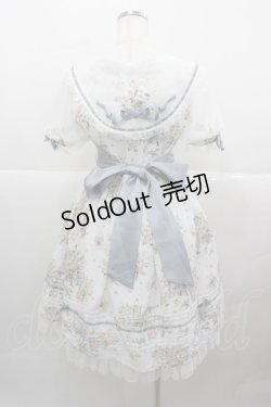 画像2: Cel(海外ロリータブランド) / こねこ&ブーケ総柄半袖ワンピース M サックス I-25-12-13-112-LO-OP-SA-ZI
