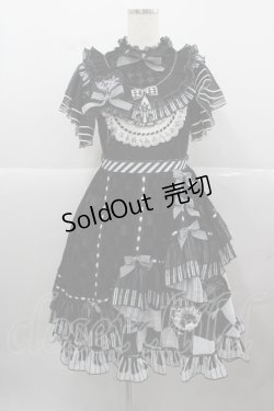 画像1: Red Maria / 夢と宝物ワンピース M 黒Ｘ白 I-25-12-13-113-EL-OP-SA-ZI