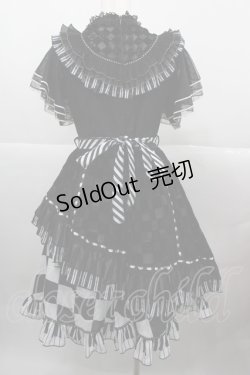 画像2: Red Maria / 夢と宝物ワンピース M 黒Ｘ白 I-25-12-13-113-EL-OP-SA-ZI