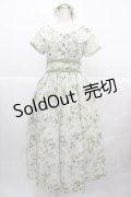 Forest Wardrobe 森林衣樹(海外ロリータブランド) / フラワーブーケ総柄半袖ワンピース&リボンカチューシャセット M グリーン I-25-12-13-117-LO-OP-SA-ZI
