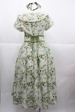 画像2: Forest Wardrobe 森林衣樹(海外ロリータブランド) / フラワーブーケ総柄半袖ワンピース&リボンカチューシャセット M グリーン I-25-12-13-117-LO-OP-SA-ZI