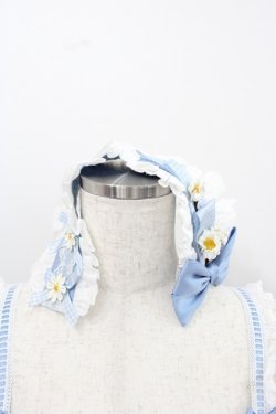 画像2: MOONRIVER(海外ロリータブランド) / リボン格子ローズ柄ワンピースセット M アイボリーＸ青Ｘパープル I-25-12-13-118-LO-OP-SA-ZI