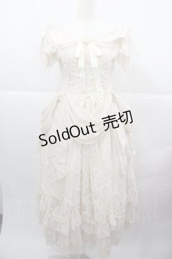 画像1: Alice Girl（海外ロリータブランド） / 薔薇リボン刺繍レース半袖ワンピースセット S 生成り I-25-12-13-120-LO-TO-SA-ZI