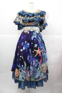 Triple fortune / セイレーンワンピース  黒Ｘ紫 I-25-12-13-122-EL-OP-SA-ZI