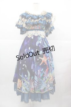 画像1: Triple fortune / セイレーンワンピース  黒Ｘ紫 I-25-12-13-122-EL-OP-SA-ZI