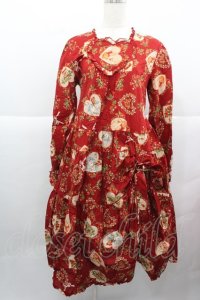 PINK HOUSE / Rambling Heartsプリントミディワンピース  赤 I-25-12-13-124-LO-OP-SA-ZI