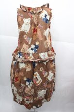 画像2: PINK HOUSE / TEDDY'S MEMORIESミディワンピース  ブラウン I-25-12-13-125-LO-OP-SA-ZI (2)