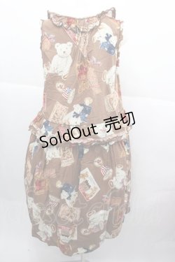 画像2: PINK HOUSE / TEDDY'S MEMORIESミディワンピース  ブラウン I-25-12-13-125-LO-OP-SA-ZI