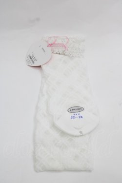 画像2: BABY,THE STARS SHINE BRIGHT / レーシィレースアップソックス  白 I-25-12-13-016-BA-ZA-SA-ZI