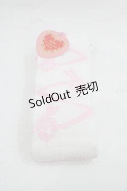 画像1: BABY,THE STARS SHINE BRIGHT / レースアップリボンタイツ  白Ｘピンク I-25-12-13-017-BA-ZA-SA-ZI