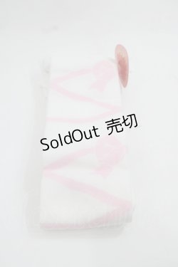 画像2: BABY,THE STARS SHINE BRIGHT / レースアップリボンタイツ  白Ｘピンク I-25-12-13-017-BA-ZA-SA-ZI