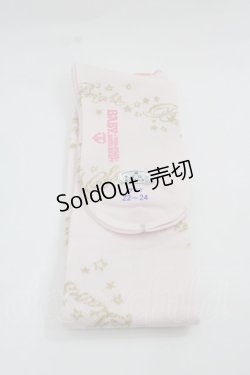 画像2: BABY,THE STARS SHINE BRIGHT / Bright Starryロゴオーバーニーソックス  ピンク I-25-12-13-018-BA-ZA-SA-ZI