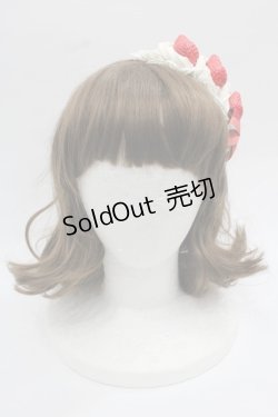 画像2: XEXEN-HAUS'S GALLERY / ホイップストロベリーカチューシャ  白Ｘ赤 I-25-12-13-022-LO-AC-SA-ZI