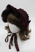 axes femme kawaii / ベルベットドールハーフボンネット  ワイン I-25-12-13-023-AX-AC-SA-ZI