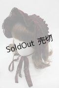 axes femme kawaii / ベルベットドールハーフボンネット  ワイン I-25-12-13-023-AX-AC-SA-ZI