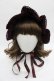 画像2: axes femme kawaii / ベルベットドールハーフボンネット  ワイン I-25-12-13-023-AX-AC-SA-ZI (2)