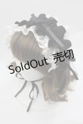 MARBLE / レースフリルヘッドドレス  黒Ｘ白 I-25-12-13-024-GO-AC-SA-ZI