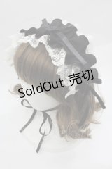 MARBLE / レースフリルヘッドドレス  黒Ｘ白 I-25-12-13-024-GO-AC-SA-ZI