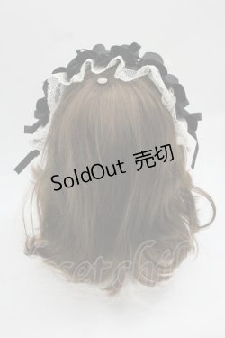 画像3: MARBLE / レースフリルヘッドドレス  黒Ｘ白 I-25-12-13-024-GO-AC-SA-ZI